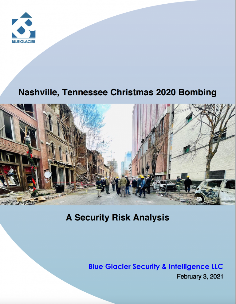 Blue Glacier Nashville Bombing Report Cover